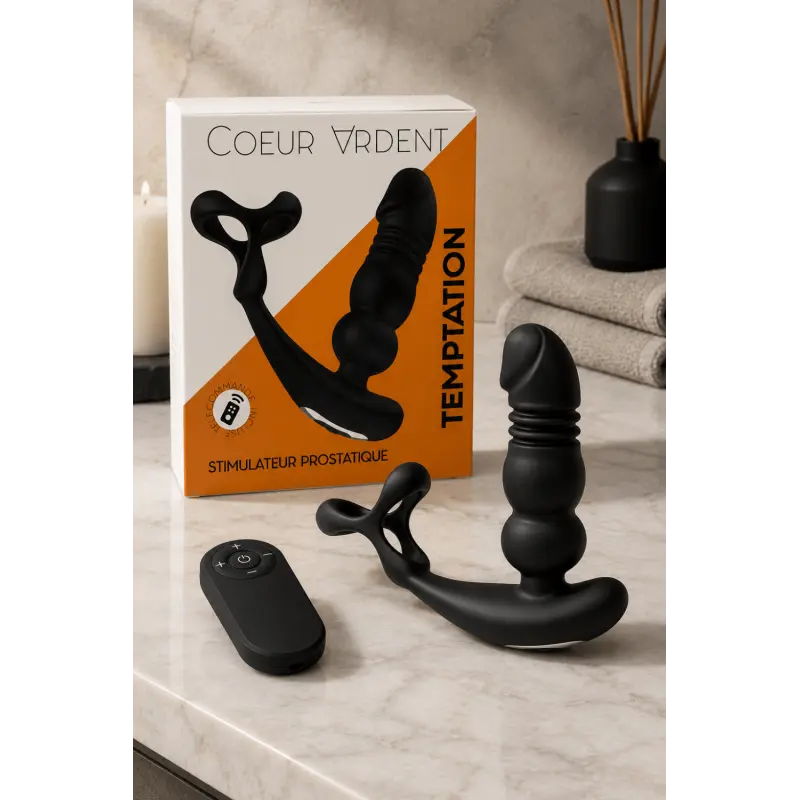Packaging officiel TEMPTATION Cœur Ardent pour le Vibromasseur Stimulateur Anal