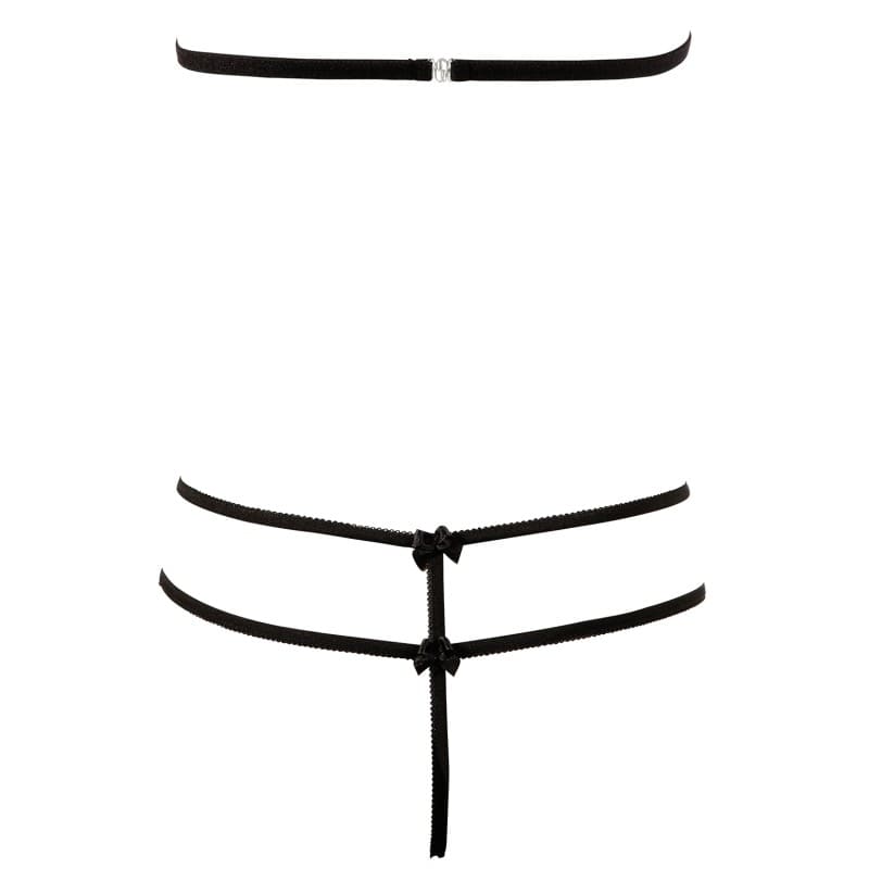 Ensemble dentelle noir soutien - gorge bonnets détachables - Senslov