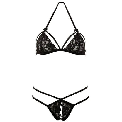 Ensemble dentelle noir soutien - gorge bonnets détachables - Senslov