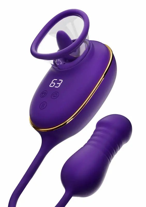 Stimulateur-clitoridien-et-anal-violet-etanche-multi-fonctions