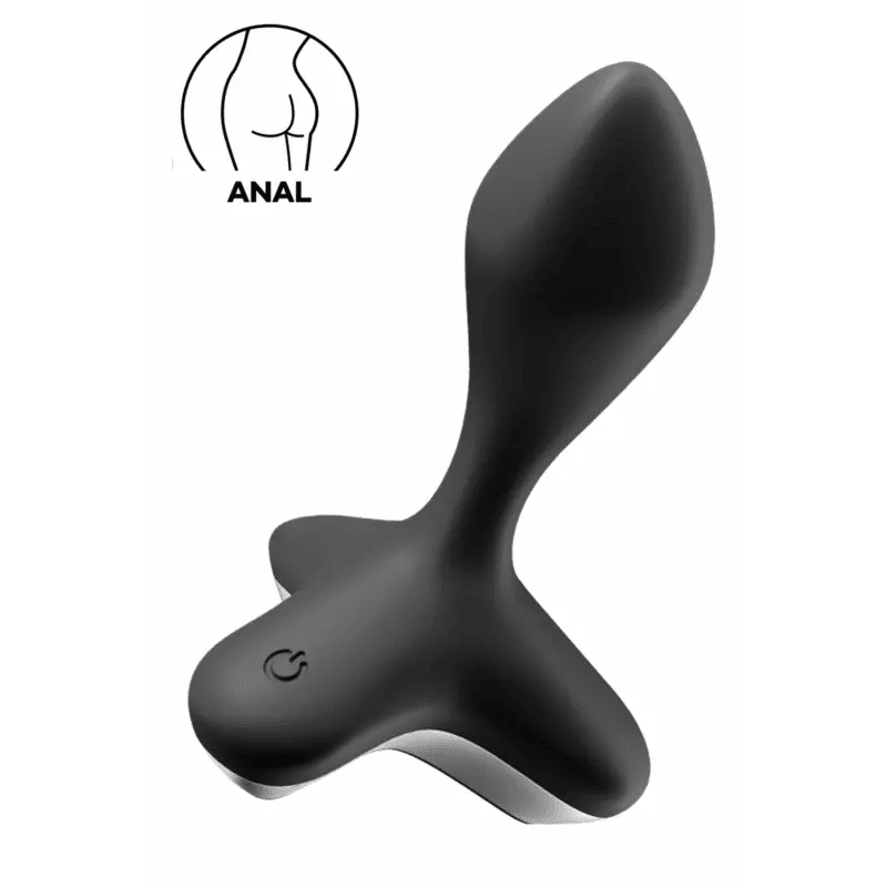 Vibromasseur-anal-unisex-usb-noir-double-moteur-intense-vue de-biais