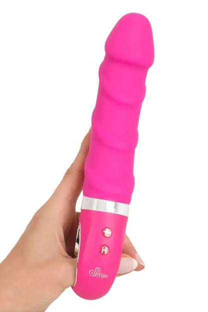 Vibromasseur-chauffant-nervuré-anal-et-vaginal-rose(4)