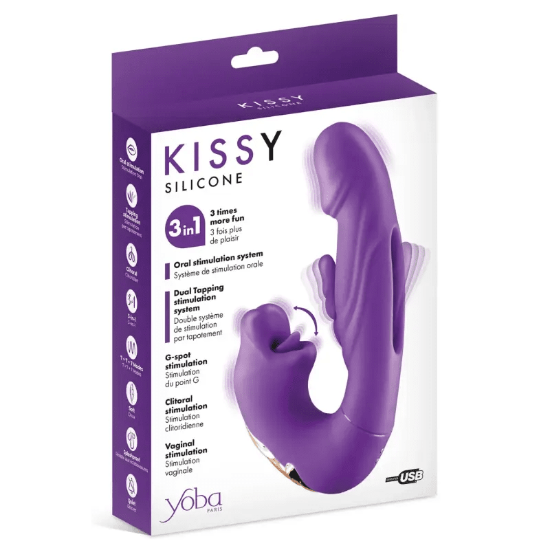 Vibromasseur-rabbit-femme-3-en-1-à-triple-stimulation-Kissy-dans-sa-boite