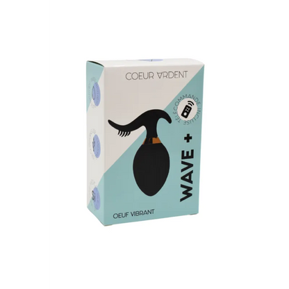 Emballage officiel de l'oeuf Vibrant USB noir WAVE + avec stimulateur clitoridien
