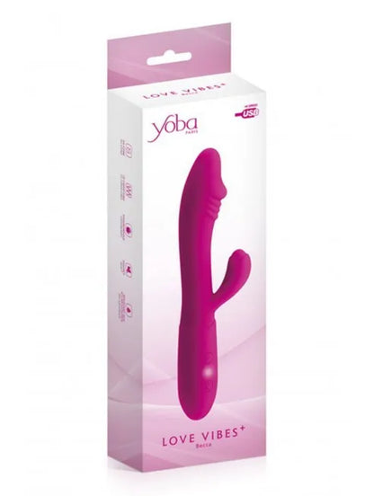 Emballage officiel vibromasseur rabbit rose rechargeable avec gland réaliste