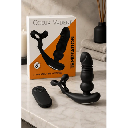 Packaging officiel TEMPTATION Cœur Ardent pour le Vibromasseur Stimulateur Anal