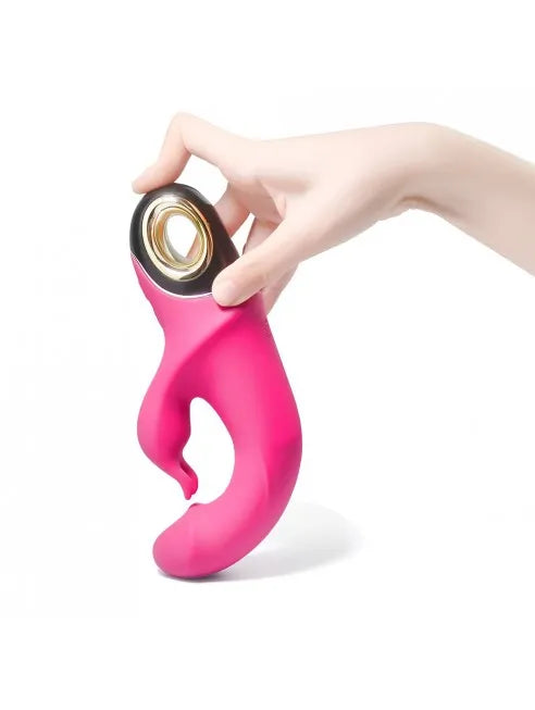 Flexibilité du vibromasseur rabbit puissant rose avec double moteur Plaisir Émoi