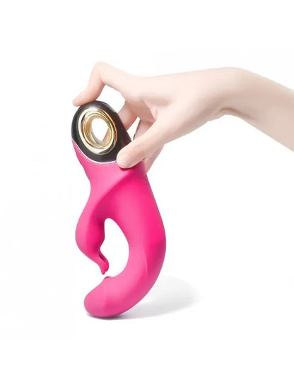 Flexibilité du vibromasseur rabbit puissant rose avec double moteur Plaisir Émoi