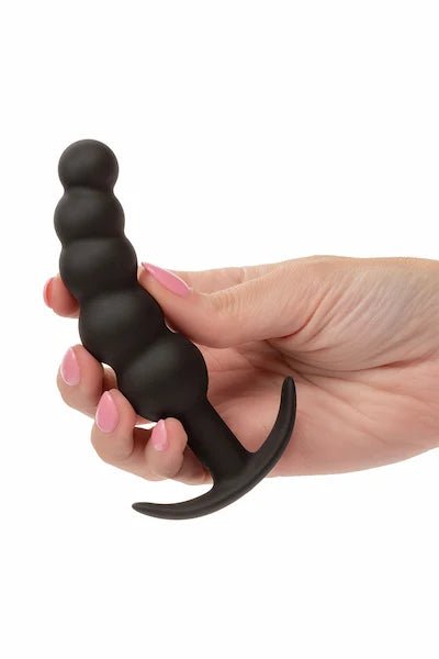 longueur-plug-anal-courbe-noir-avec-5-billes-stimulantes