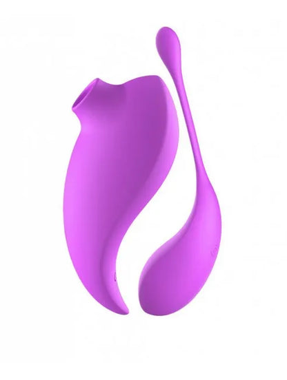 Oeuf vibrant 2en1  rose avec stimulateur clitoridien