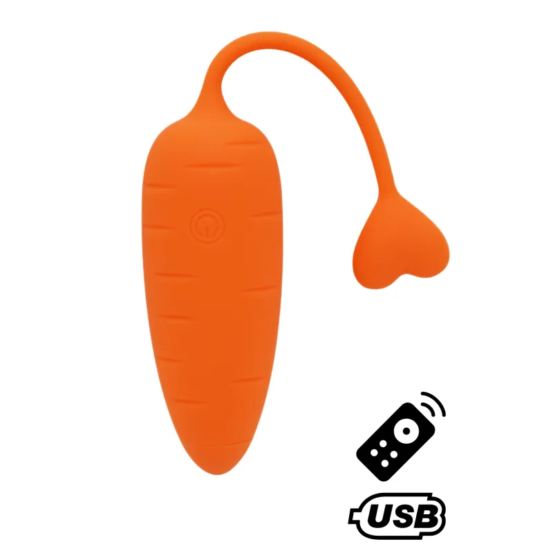 Oeuf Vibrant Carotte ludique orange en silicone et ABS CARROT