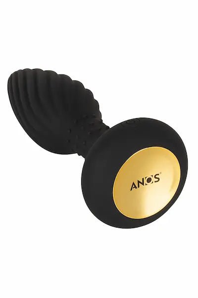 Plug anal rotatif noir en silicone étanche pour couple