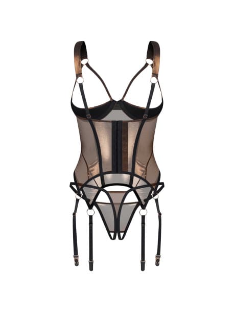 Ensemble Lingerie Sexy Corset et String Ouverts - Senslov