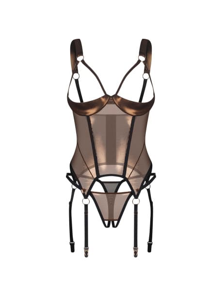 Ensemble Lingerie Sexy Corset et String Ouverts - Senslov