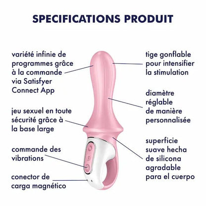 specifications-vibromasseur-anal-gonflant-connecte-rose-usb