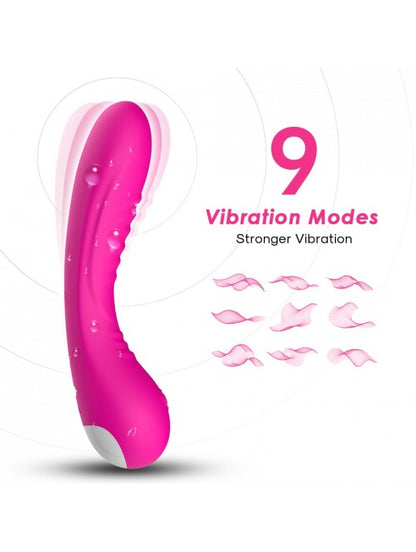 Vibromasseur courbé étanche IPX7 utilisable sous la douche