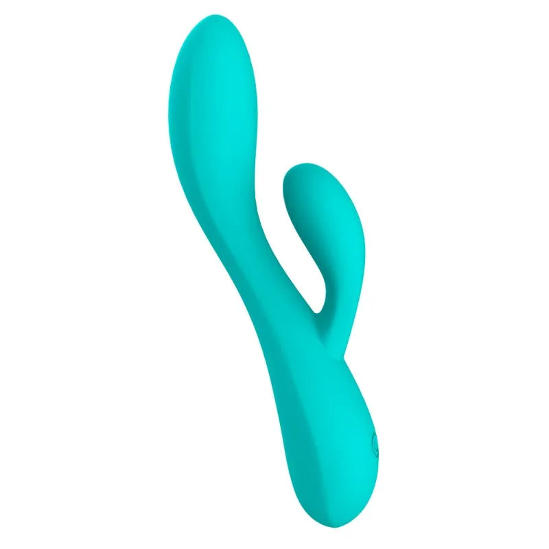 Vibromasseur rabbit NINA turquoise en silicone sans couture NV Toys