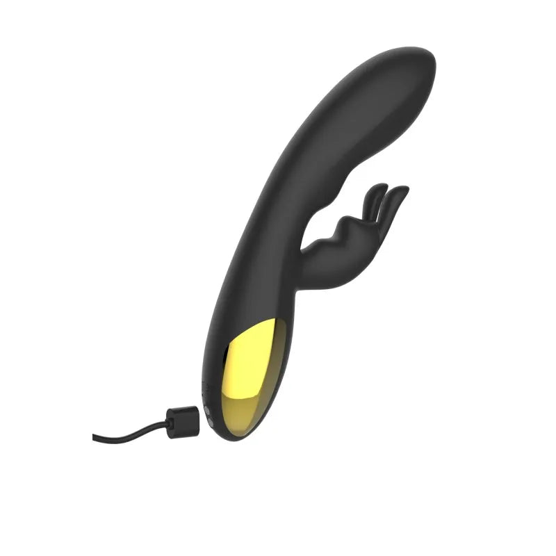 Vibromasseur rabbit noir câble de recharge USB magnétique fourni