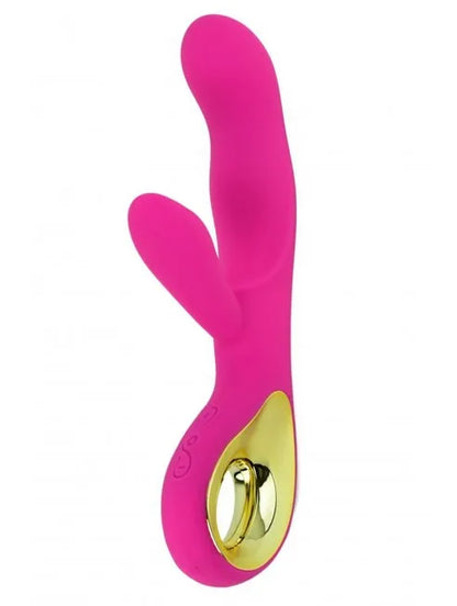 Vibromasseur rabbit puissant poignée dorée pour contrôle d'un seul doigt