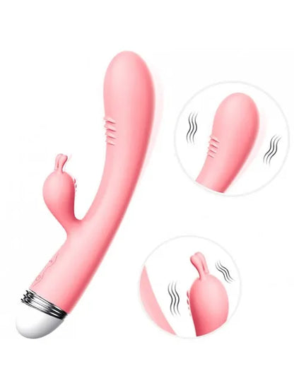 Vibromasseur rabbit vintage avec stries sur le dessus pour stimulation ciblée