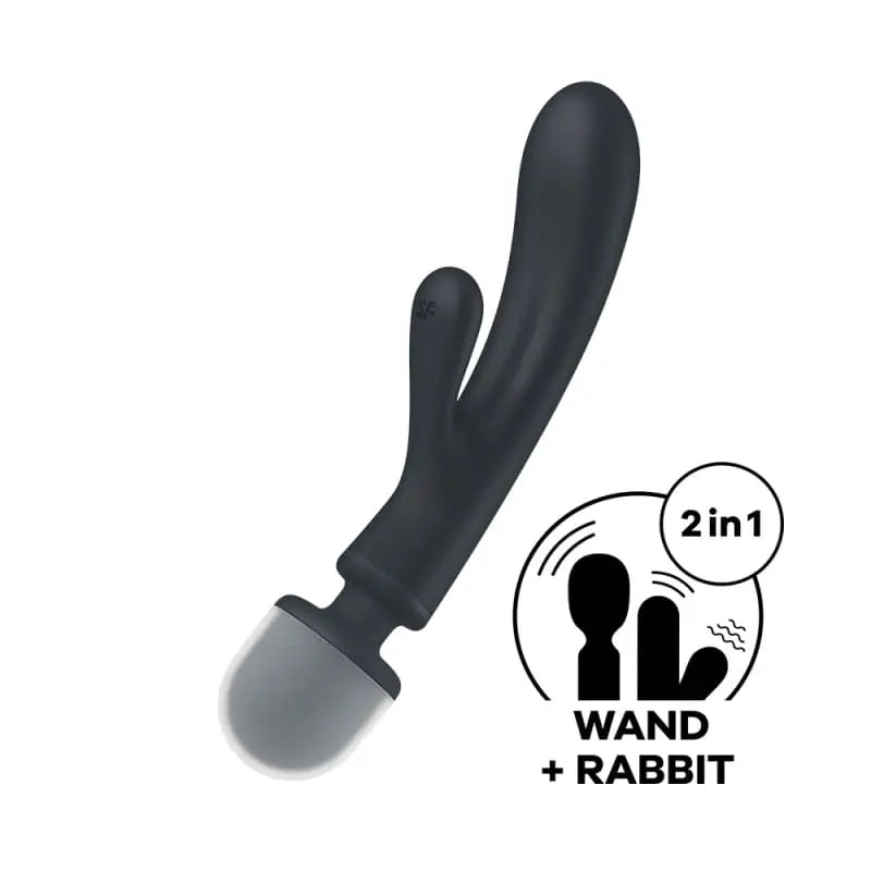 Vibromasseur Rabbit Wand 2 en 1 en silicone doux